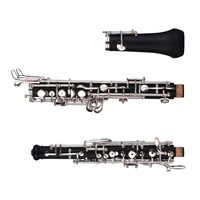 Professional Oboe C Key Semi-automatic Style Silver-plated Keys Woodwind Instrument