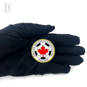 Nhà máy làm chất lượng cao kim loại men thủ công mỹ nghệ tùy chỉnh bóng đá thách thức tiền xu Token tiền xu - Product Image 5