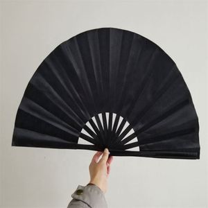 Abanico de mano chino ecológico de plástico de 13 pulgadas, plegable y portátil, con tela decorativa para Halloween y Navidad - Product Image 3