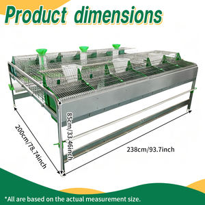 12 Kapılı Anne Tavşan Yetiştirme Kafesi, Yuvalama Kutulu Tavşan Besleme Sistemli Tel Örgülü Tavşan Üretici Kafesi - Product Image 2