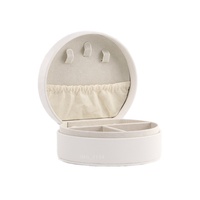 Boîte de rangement portable pour bijoux de voyage, étui organisateur, logo personnalisé, cuir PU de luxe, pour colliers, bracelets, boucles d'oreilles, bagues