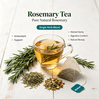 Sachets de thé à la rosemaine 150g (1,5g x 100 sachets) – Antioxydant, favorise la digestion, soin capillaire, apaise l'esprit, soulage la douleur, astringent, beauté