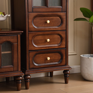 Hiện Đại Trung cổ xưa pháp rượu vang và Tủ TV hiển thị nhỏ tủ sách với lưu trữ bên tủ - Product Image 4