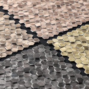 Mosaïque en aluminium 3D de luxe, couleur gris anthracite, mini hexagone, mosaïque en aluminium massif pour usage intérieur - Product Image 5