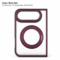 Étui pliable pour téléphone portable iPhone Duo avec support rotatif à 360°, finition mate translucide, sensation acrylique, bord en TPU, cadre de protection d'objectif en PC – Direct Usine