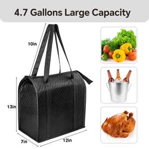 Sacs isothermes réutilisables, sacs isothermes portables, sacs isothermes pour les courses, les aliments, les voyages, la plage, le camping - Product Image 4