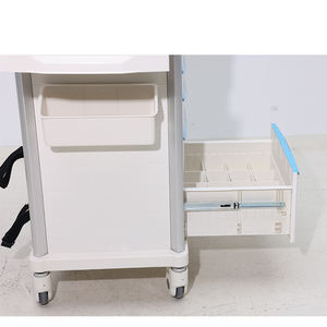 EM-ET070 응급 치료 ABS 플라스틱 마취 의학 트롤리 병원 가구 응급 치료를위한 의료 카트 - Product Image 4