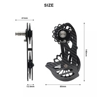 1 jeu de poulie jocklace en céramique pour vélo 17T, en Fiber de carbone, pour dérailleur arrière pour SRAM Red/Force, pour shimano 4600/4700/5700/5800