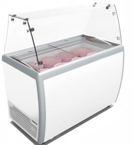 160l-560l Dial Temperature Control Scooping Ice <b>Freezer</b> with Glass Guard for Dmw12-560wxu Dmw12-560wxu White Powder Coated - Product Image 1