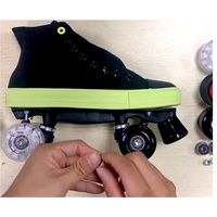 Roues PU à double rangée résistantes à l'usure pour patins à roulettes d'intérieur/d'extérieur JINGYING Brand Model 58*32 Flash Wheel Accessories