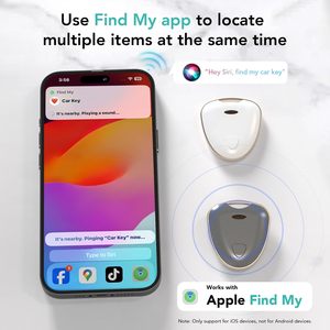 TITUO智能全球定位系统跟踪器和儿童塑料钥匙查找器定位器，带IOS (苹果找到我的) 行李包 - Product Image 3