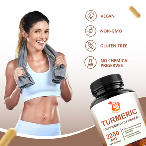 Private Label <b>Turmeric</b> Capsules Improve Immune Muscle Support Herbal Supplement with Ginger <b>Black</b> Pepper <b>Turmeric</b> Capsules - Product Image 3
