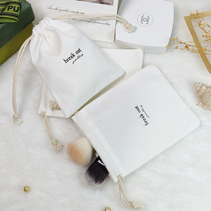 Sac à Poussière Écologique en Satin de Coton Naturel pour Chaussures et Sacs à Main, <span class=keywords><strong>Pochette</strong></span> à Cordon en Mousseline Bio Personnalisée avec Logo Imprimé - Product Image 2