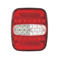 Nouveau feu arrière combiné carré à LED, feu stop, clignotant, feu de recul, certifié IP67 SAE/DOT, étanche pour camion