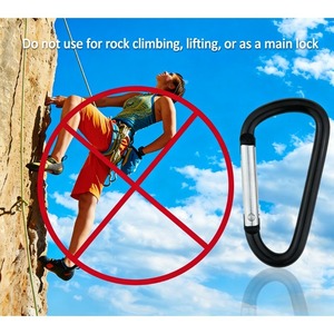 <span class=keywords><strong>Mousqueton</strong></span> de sécurité personnalisé n°6, crochet en D en alliage, boucle pour bouteille d'eau, attache de suspension pour sac à dos, accessoires de quincaillerie d'extérieur - Product Image 4