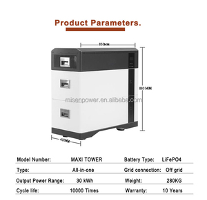 Sistem Energi Surya Eu Stock <span class=keywords><strong>All</strong></span> <span class=keywords><strong>in</strong></span> <span class=keywords><strong>One</strong></span> Inverter 30kwh 35kwh Modul Tersusun 48v 51.2v 600ah Paket Baterai Lithium Ion Lifepo4 - Product Image 3