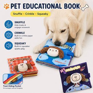 Jouet de Sniffing pour <span class=keywords><strong>Chien</strong></span> Personnalisé Écologique en Polaire, Livre Interactif d'Enrichissement pour Animaux, Puzzle d'Alimentation Lente, Luxe Moderne - Product Image 3