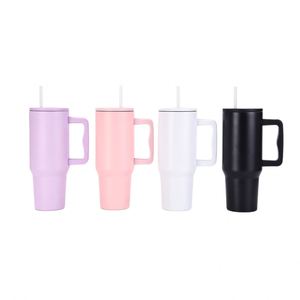 <b>40oz</b> H4.0 <b>Handle</b> Car Travel <b>Tumbler</b> Vacuum Mug Lid Straw Non-Slip Base OEM ODM Custom Color - Product Image 2
