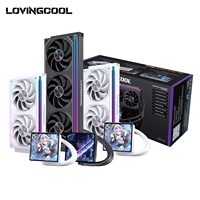 LOVINGCOOL 4.0 Inches Écran Lcd 240mm 360mm ARGB Aio Liquid Cooler avec boîtier PC intégré Ventilateur Radiateur Refroidisseur d'eau