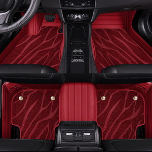 Tappetini per auto ecologici in pelle a righe di fascia alta resistenti all'acqua per i moderni per i modelli <span class=keywords><strong>Honda</strong></span> (Civic HRV) - Product Image 3