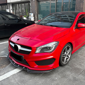 Amp-Z Front Bumper Lip Splitter Carbon Fiber Texture Matte Finish For Mercedes-Benz CLA-Class C117 Early 2013-2015 AMG - Product Image 3