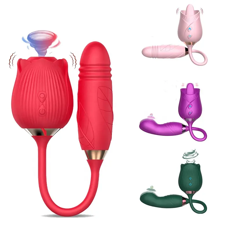Neues Royal Rose Sexspielzeug mit Dildo, Extended Rose Vibrator 2.0 Clit Sucker Sexy Spielzeug für Frauen Adult Sex Rose Shaped Vibrator