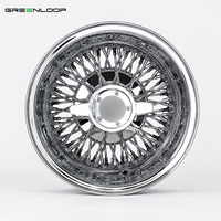 Velg Kawat GL Luxury Custom All Silver 72 Spoke 13 14 15 16 17 18 Inch Cross Lace untuk Mobil Penumpang Klasik Lowrider
