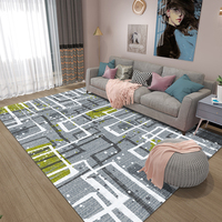 150*210cm Hautfreundlicher, dünnfloriger Kristallvelours-Teppich mit minimalistischem Muster, maschinenwaschbar für Wohnzimmer und Zuhause