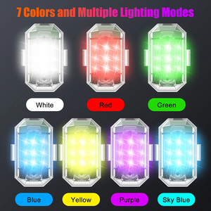 Không dây <span class=keywords><strong>LED</strong></span> Strobe Light 7 màu sắc Pin hoạt động không thấm nước độ sáng cao nhấp nháy đèn <span class=keywords><strong>LED</strong></span> xe máy bay không người lái đèn - Product Image 4