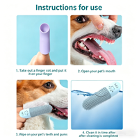 Kit de brossage dentaire pour chien, brosse à dents à doigt pour chat, nettoyage des dents pour animaux de compagnie de petite et grande taille