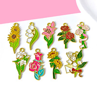 Meilleure vente Lily Rose Camomille Bellflower Alliage Accessoires Ceinture Crochet Alliage Pendentif Alliage Charmes Fleurs pour la Décoration
