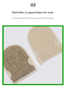 Accessoires <span class=keywords><strong>de</strong></span> bain en loofah double face à base <span class=keywords><strong>de</strong></span> plantes fournis par le fabricant, éponges <span class=keywords><strong>de</strong></span> bain en microfibre <span class=keywords><strong>de</strong></span> chanvre, gants exfoliants simples - Product Image 5
