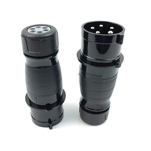Prise d'alimentation industrielle 5 broches 32A étanche IP66 380V en ABS pour éclairage de scène et connexion électrique - Product Image 2