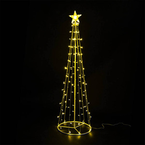 Cono lumineux pour décoration de Noël, basse tension, couleur blanc givré, 1,2 m ; idéal pour embellir les arbres et créer une ambiance - Product Image 1