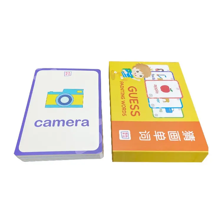 Carte Flash pour enfants, impression personnalisée, pour bébé, enfants, apprentissage de l'anglais, cartes mémoire, jeu de cartes pour enfants