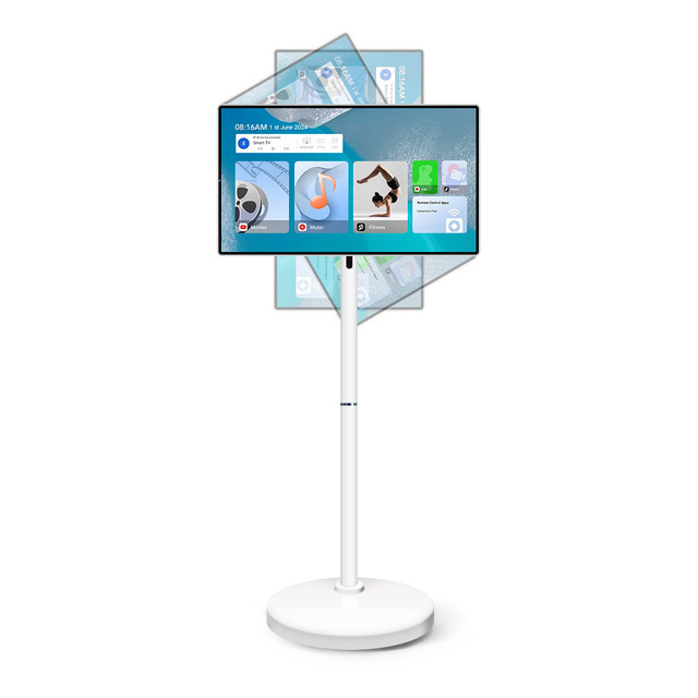 24 Inch HD IPS Smart Screen Monitor Interactive Touch Screen LCD Display Built-in Battery Moveable Stand Android Portable TV