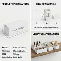 Boîte pliante en carton blanc avec logo personnalisé pour l'emballage d'huiles essentielles et de crèmes pour le visage - Recyclable, taille et design personnalisés