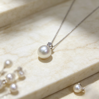 Collier de perles d'eau douce de 12,5 mm, pendentif de luxe à grosse perle unique, collier de perles en métal précieux personnalisé