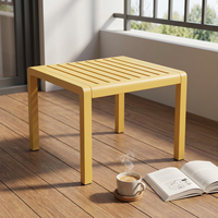 Meubles d'extérieur modernes en gros, table de bord de piscine imperméable, table basse carrée résistante aux intempéries, table d'appoint pour patio
