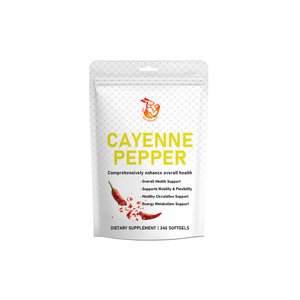 แคปซูลซอฟต์เจล Cayenne Pepper Complex ของผู้ผลิต ช่วยเพิ่มพลังชีวิตประจำวันด้วยสารสกัด Berberine อาหารเสริมบำรุงร่างกายครบวงจร - Product Image 1