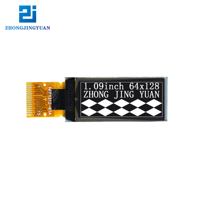1.09 inch OLED display module 64x128 driver IC is SSD1312 SPI interface Monochrome oled display