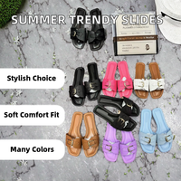 Sandales plates confortables pour femmes F501, printemps-été, chaussures décontractées, tendance de la mode, plage en plein air pour