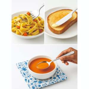 Ensemble de couverts en acier inoxydable durable de 16 pièces, finition martelée et miroir, pour une table moderne - Product Image 6