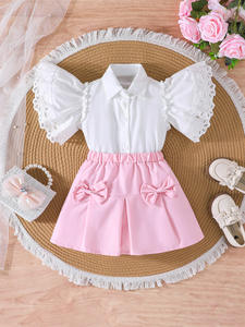Conjunto de Roupas Infantis Personalizado para Meninas com Camisa de Manga Larga e Saia com Laço para o Verão de <span class=keywords><strong>2026</strong></span> - Product Image 6
