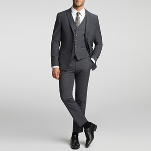 <span class=keywords><strong>Abito</strong></span> formale da <span class=keywords><strong>uomo</strong></span> in lana grigia Slim 3 pezzi squisita abiti da sposa Business con Blazer impermeabile Costume da donna - Product Image 2