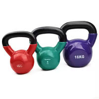 Équipement de fitness en gros, haltères en fonte avec revêtement en poudre, haltères de compétition colorés, ensemble de poignées de kettlebell, 2 kg à 32 kg