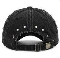 Casquettes de baseball unisexes vintage punk gothiques à rivets et crânes, en toile à motif Argyle, avec logo brodé personnalisé, pour le sport, vente en gros, ajustées