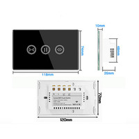 Tuya WiFi Smart Switch Écran tactile temporisé Télécommande sans fil via APP Conforme à la réglementation australienne Rideau intelligent