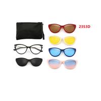Lunettes de soleil magnétiques 5 en 1, Styles mixtes, nombreuses couleurs interchangeables, lunettes magnétiques à Clip, montures de lunettes optiques