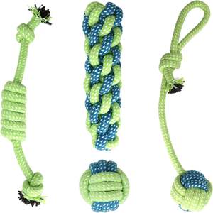 Köpek için ip oyuncak, çeşitli yavru çiğnemek oyuncaklar, dayanıklı halat düğümü köpek oyuncak, yavru diş çıkarma küçük köpekler yavru için oyuncaklar oynarken - Product Image 1